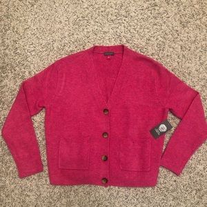 Vince camuto pink cardigan